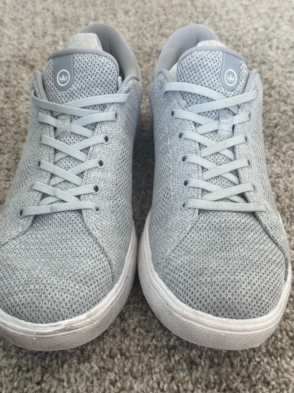 Peter Millar Drift Light Gray Knit Casual Sneakers